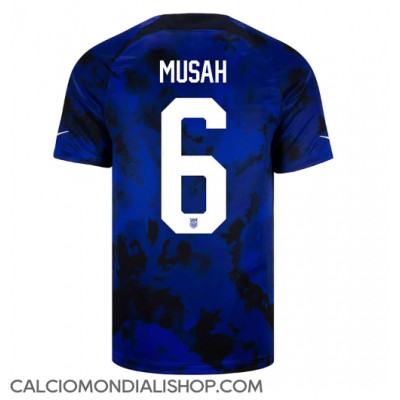 Maglie da calcio stati Uniti Yunus Musah #6 Seconda Maglia Mondiali 2022 Manica Corta